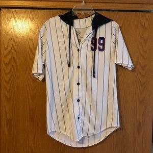 Space Jam Hooded Baseball Jersey